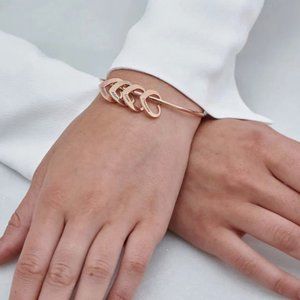 Personalized Bracelet for Women Stainless Steel Love Charms with Carving Name